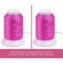 63 Colors Polyester Embroidery Machine Thread, 40-Weight, 550-Yd. – AZO-Free Sewing Supplies with Color Chart – Compatible with Brother, Babylock, Janome, Singer, Husqvarna, and More