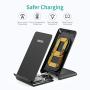 CHOETECH Wireless Charger, Qi-Certified 10W Max Fast Wireless Charging Stand (with AC Adapter) Compatible iPhone SE2020/11/11 Pro Max/XS Max/XR/XS/X/8 Plus, Galaxy Note 10/S20/S20+/S10/S10 Plus/S10E