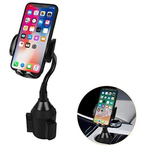 Cup Holder Phone Mount,Universal Adjustable Gooseneck Cup Holder Cradle Car Mount Compatible for Cell Phone iPhone 11 pro XS Max XR SE 8 7 6 Plus Samsung Galaxy S20 S10 Note 9