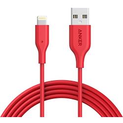 iPhone Charger, Anker Powerline 6ft Lightning Cable, MFi Certified USB Charge/Sync Cord for iPhone Xs/XS Max/XR/X / 8/8 Plus / 7/7 Plus / 6/6 Plus / 5s / iPad, and More (Red)