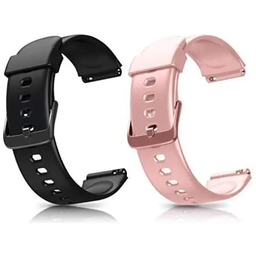 Letsfit ID205L Smart Watch Bands, Adjustable Smartwatch Replacement Straps for ID205L Sport Watch, Replacement Accessory Bandst with 2 Pack, Black+Pink Letsfit ID205L Smart Watch Bands, Adjustable Smartwatch Replacement Straps for ID205L Sport Watch, Replacement Accessory Bandst with 2 Pack, Black+Pink