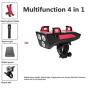 Miwaimao Bike Light Front Set Multifunction 4 in 1, USB Rechargeable Bicycle LED Headlight, Can be Used as Bicycle Headlight, Mobile Phone Holder, Bicycle Bell, Mobile Power (4000 mAh)