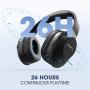 Wireless Headphones, Snoky Bluetooth 5.0 Headphones Hi-Fi Stereo Deep Bass 26H Playtime Foldable Over Ear Headphones with Microphone Wireless Headset for Cell Phone Online Class Home Office TV Black
