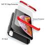HikerClub Huawei P30 Lite Case with Screen Protector 3 in 1 Hard Plastic Ultra Thin Slim Fit 360 Degree Full Body Protective Shockproof Anti-Scratch Case for Huawei P30 Lite (Black&Red)