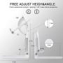 Cell Phone Holder, ANDATE Fully Foldable Cell Phone Stand for Desk, Angle Height Adjustable Cell Phone Stand for iPhone, Tablet Stand Holder Compatible with All Mobile Phone/iPad/Kindle/Tablet