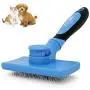 Pet Craft Supply Self Cleaning Calming Slicker Pet Grooming Brush for Dogs and Cats with Short to Long Hair, Removes Mats, Tangles, Loose Hair and Undercoat Treatment Pet Craft Supply Self Cleaning Calming Slicker Pet Grooming Brush for Dogs and Cats with Short to Long Hair, Removes Mats, Tangles, Loose Hair and Undercoat Treatment