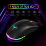 Havit Keyboard Rainbow Backlit Wired Gaming Keyboard Mouse Combo, LED 104 Keys USB Ergonomic Wrist Rest Keyboard, 4800 Dots Per Inch 6 Button RGB Mouse for Windows Gamer Desktop, Computer (Black)