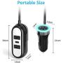 Quick Charge 3.0 USB Car Charger, Cdyiswu 60W/12A 5-Port Multi Fast Smart Car Charger Adapter, Compatible Phone XS/XR/X/8/Plus, Pad/Air/Mini, Galaxy S10/10+/9/8/Note and More (Black)