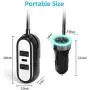 Quick Charge 3.0 USB Car Charger, Cdyiswu 60W/12A 5-Port Multi Fast Smart Car Charger Adapter, Compatible Phone XS/XR/X/8/Plus, Pad/Air/Mini, Galaxy S10/10+/9/8/Note and More (Black)