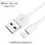 Apple iPhone/iPad Charging/Charger Cord Lightning to USB Cable[Apple MFi Certified] for iPhone X/8/7/6s/6/plus/5s/5c/SE,iPad Pro/Air/Mini,iPod Touch(White 3.3FT/1M) Original Certified