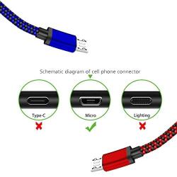 Micro USB Quick Charger Cable 2Pack 10FT Long Android Phone 2.1A Fast Charging Cord for Samsung Galaxy S7 S6 Plus/Edge/Active,J3 Luna Pro/Prime J7 Star/Crown,Note 5/4,LG Stylo 3 2 K30 K20,PS4 Pro