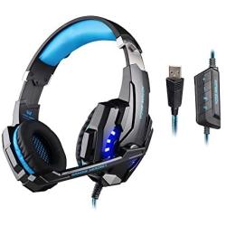 KOTION Each G9000 Gaming Headphone, USB 7.1 Surround Sound Version Game Headset with Noise Cancelling Microphone, LED Light, for Computer/Laptop/Tablet/Mobile Phones