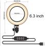 Laerion Camera Light Practical USB Interface Brightness Adjustable Fill Light Beauty lamp Selfie Ring Light On-Camera Video Lights Compatible with Phones and Cameras 6.3"(16cm)