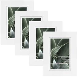 MCS Modern 4x6 Skinny Mat White Frame 4-Pack