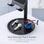 Cell Phone Stand Holder for Desk - FLOVEME Phone Holder Stand for Desktop Adjustable Angle Compatible for iPhone 11 Pro Max, Tablet, Android Smartphone, Aluminum Metal, Black Color, 4-7.9inch