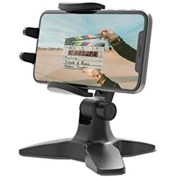 Universal Phone Stand, Phone Stand for Desk, Desk Phone Holder, Heavy Duty Desk Phone Holder with 360 Degree Adjustale Cradle,Multi-Purpose Desk Stand for iPhone, All Smartphones