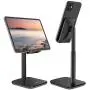 Nulaxy Phone Stand, Upgraded Height Angle Adjustable Cell Phone Stand, Cradle, Dock, Desk Phone Holder Compatible with iPhone Xs Xr 8 X 7 6 6s Plus SE 5 5s 5c, All Smartphones - Black