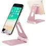 Adjustable Cell Phone Stand, Multi-Angle Tablet Stand Desk Cell Phone Holder with Anti-Slip Base and Convenient Charging Port Universal Aluminum Stand for All Smartphones and Tablets - Rose Gold Adjustable Cell Phone Stand, Multi-Angle Tablet Stand Desk Cell Phone Holder with Anti-Slip Base and Convenient Charging Port Universal Aluminum Stand for All Smartphones and Tablets - Rose Gold
