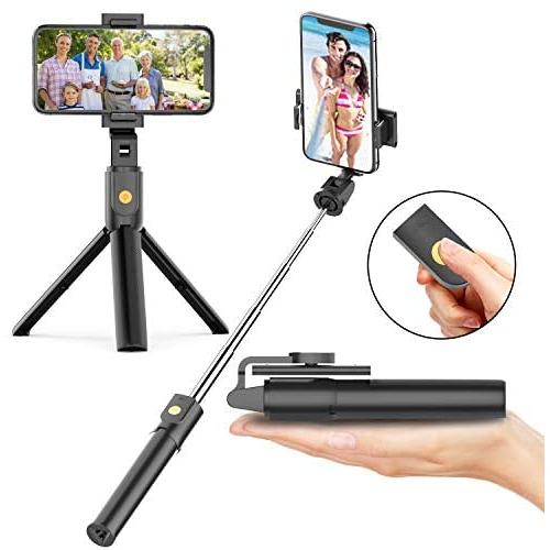 Selfie Stick Tripod with Bluetooth Wireless Remote, 3 in 1 Extendable Selfie Stick with Tripod Stand for iPhone 11/11 Pro/11 Pro Max/X/XR/XS/XS MAX/8/8 Plus/7,Galaxy S10/S9 Plus/S8 Plus/Note 10/8