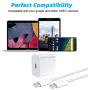 Fast Charger Compatible Google Pixel 4 XL / 3a XL / 3 / XL / 2, 18W 3A PD Power Adapter and 3 Foot USB Type C to C Cable