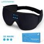 Sleep Headphones, Bluetooth 5.0 Wireless 3D Eye Mask, WATOTGAFER Sleeping Headphones for Side Sleepers, Washable Travel Music Play Adjustable Speakers Microphone Handsfree Long Play Time