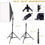 MOUNTDOG Photography Continuous Softbox Lighting Kit 20&quotX28" Professional Photo Studio Equipment with 2pcs 95W E27 Socket 5500K Video Lighting Bulb for Filming Portraits Shoot