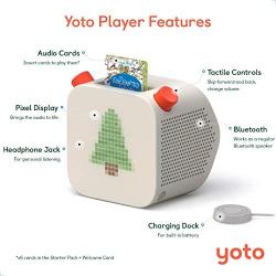 Yoto Player – Kids Audio Player & 6 Cards Starter Pack | Speaker Plays Content Cards with Bestselling Audiobooks & More | Includes Sleep Trainer, Clock, Nightlight All-in-One