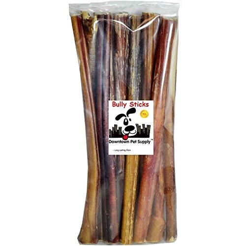 Downtown Pet Supply Dog Bully Sticks and Healthy Treats - All Natural Beef, for Small Medium and Large Dogs