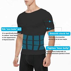 Mens Compression Shirt Undershirt Slimming Tank Top Workout Vest Abs Abdomen Slim Body Shaper