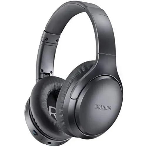 Boltune Active Noise Cancelling Headphones, Bluetooth 5.0 Over Ear Wireless Headphones with Mic Deep Bass, Comfortable Protein Earpads 30H Playtime for Travel Work TV PC Cellphone Boltune Active Noise Cancelling Headphones, Bluetooth 5.0 Over Ear Wireless Headphones with Mic Deep Bass, Comfortable Protein Earpads 30H Playtime for Travel Work TV PC Cellphone