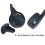 TOPXCEGUU A10 IR Wireless Headphones for Car DVD Player Headrest Video,On-Ear Infrared Headphones Headset Universal (Black)