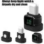 Moretek Charger Stand for Apple Watch 38mm 42mm 40mm 44mm iWatch Series 1 2 3 4 5 Apple Watch Charging Stand Holder, AirPods Accessory Charger Dock (Black)