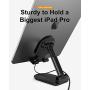 Cell Phone Stand, UXD Foldable Tablet Stand Holder Cell Phone Adjustable Stand for Desk Compatible with Samsung Galaxy iPad Pro iPhone X Xr Xs max All Smartphones (Black)