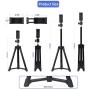 Cell Phone Tripod for Desk, Adjustable Phone Stand with Wireless Bluetooth Remote, Phone Tripod Stand 360°Rotation for All Types of Smartphones