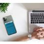 [2PC] RFID Blocking Phone Card Wallet - Double Secure Pocket - Ultra-Slim Self Adhesive Credit Card Holder Card Sleeves Phone Wallet Sticker All Smartphones (Bluegre)
