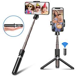 Bcway Selfie Stick Tripod, Extendable Phone Tripod Mount with Bluetooth Remote for Meeting/Video/Working at Home, Phone Holder, Compatible with iPhone 11 Pro Max XS XR, Samsung Galaxy S20 S10 Note 10