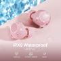 Wireless Earbuds, Mpow M30 in-Ear Bluetooth Headphones, Punchy Bass Sound, IPX8 Waterproof Sport Earphones, Touch Control Bluetooth Earbuds, 25 Hrs w/USB-C Fast Charging Case/Twin&Mono Mode/Mics,Pink
