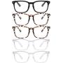 Blue Light Blocking Glasses,Square Nerd Eyeglasses Frame Anti Blue Ray Computer Game Glasses Anti Eyestrain & UV(5Pcs)