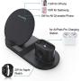Nroech Wireless Charger 3 in 1 15W Fast Charging Station for Apple iWatch Series 5/4/3/2/1,AirPods, Compatible with iPhone 11 Series/XS MAX/XR/XS/X/8/8 Plus/Samsung
