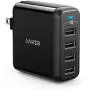 Anker 40W 4-Port USB Wall Charger with Foldable Plug, PowerPort 4 for iPhone XS/XS Max/XR/X/8/7/6/Plus, iPad Pro/Air 2/Mini 4/3, Galaxy/Note/Edge, LG, Nexus, HTC, and More
