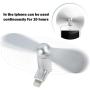 iPhone Fan, Portable Aluminum Alloy Shell Lightning Plugs Mini Cooler Rotating Fan for iPhone (Silver)