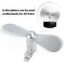 iPhone Fan, Portable Aluminum Alloy Shell Lightning Plugs Mini Cooler Rotating Fan for iPhone (Silver)