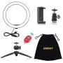 10" Selfie Ring Light with Tripod Stand, Emart Makeup LED Ringlight with Phone Holder and Remote Control for Photography, YouTube Video, Live Stream (3 Light Modes and 10 Brightness Levels) 10" Selfie Ring Light with Tripod Stand, Emart Makeup LED Ringlight with Phone Holder and Remote Control for Photography, YouTube Video, Live Stream (3 Light Modes and 10 Brightness Levels)