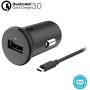 Motorola TurboPower 18 QC3.0 Car Charger w/ 3.3ft SKN6473A USB-C Cable for Moto Z, Z2, Z3, Z4, X4, G7, G7 Play, G7 Plus, G7 Power, G6, G6 Plus [NOT for G6 Play] (Retail Box)