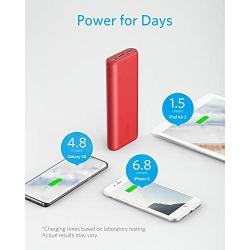 Portable Charger Anker PowerCore 20100mAh - Ultra High Capacity Power Bank with 4.8A Output, External Battery Pack for iPhone, iPad & Samsung Galaxy & More (Red)
