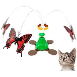 Pet Zone Fly By Spinner Butterfly Cat Toy, Lifelike Flying Movement & Realistic Fluttering Sound (Interactive Cat Toys, Kitten Toy, Cat Toys for Indoor Cats)[Great Alternative to Pop and Play Cat Toy]