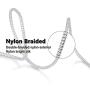 iPhone Charger,Maitron Lightning Cable 3PACK 6FT Nylon Braided USB Charging Cable High Speed Connector Data Sync Transfer Cord Compatible with iPhone Xs Max/X/8/7/Plus/6S/6/SE/5S iPad (Silver White)