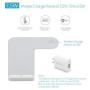 FACEVER 2 in 1 Wireless Charger Stand Dock Fast Qi Phone iWatch Charging Station Compatible for Apple Watch Series 1 2 3 4 5 iPhone 11 Pro Max X XS XR 8 8 Plus Samsung S9 S10, White