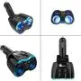 USB C Car Charger, Cigarette Lighter Splitter Adapter 2 Socket Type C Multi Power Outlet 12V/24V 80W DC with LED Voltmeter Switch 5.8A Dual USB Port for Mobile Cell Phone GPS Dash Cam USB C Car Charger, Cigarette Lighter Splitter Adapter 2 Socket Type C Multi Power Outlet 12V/24V 80W DC with LED Voltmeter Switch 5.8A Dual USB Port for Mobile Cell Phone GPS Dash Cam
