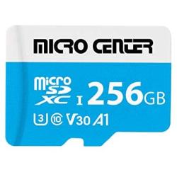 Micro Center Premium 256GB microSDXC Card UHS-I Flash Memory Card C10 U3 V30 4K UHD Video A1 Micro SD Card with Adapter (256GB)